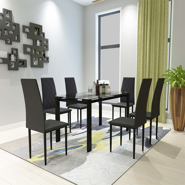 Dining table discount with soft chairs